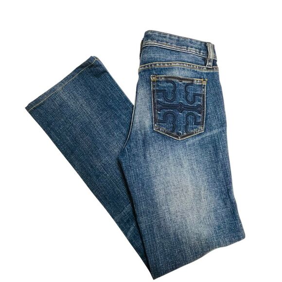 Tory Burch Classic Tory Boot Bootcut Jeans Size 26 - Picture 1 of 11